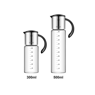Automatic stainless steel glass oil can